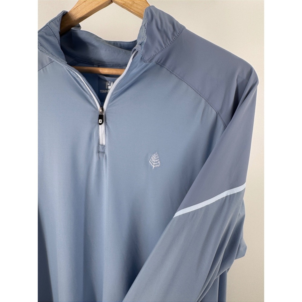 FootJoy Tempo Series Quarter Zip Pullover Mens L Blue Golf Performance Layer - Picture 8 of 10